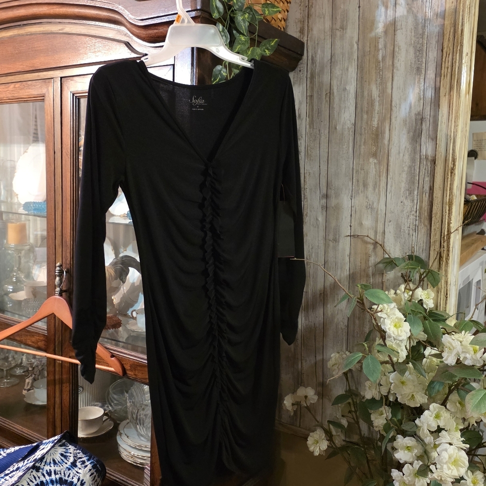 Sofia Elegant Black Dress ( M) NWT